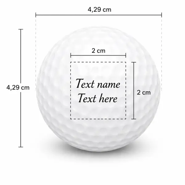 Golfballen met tekst