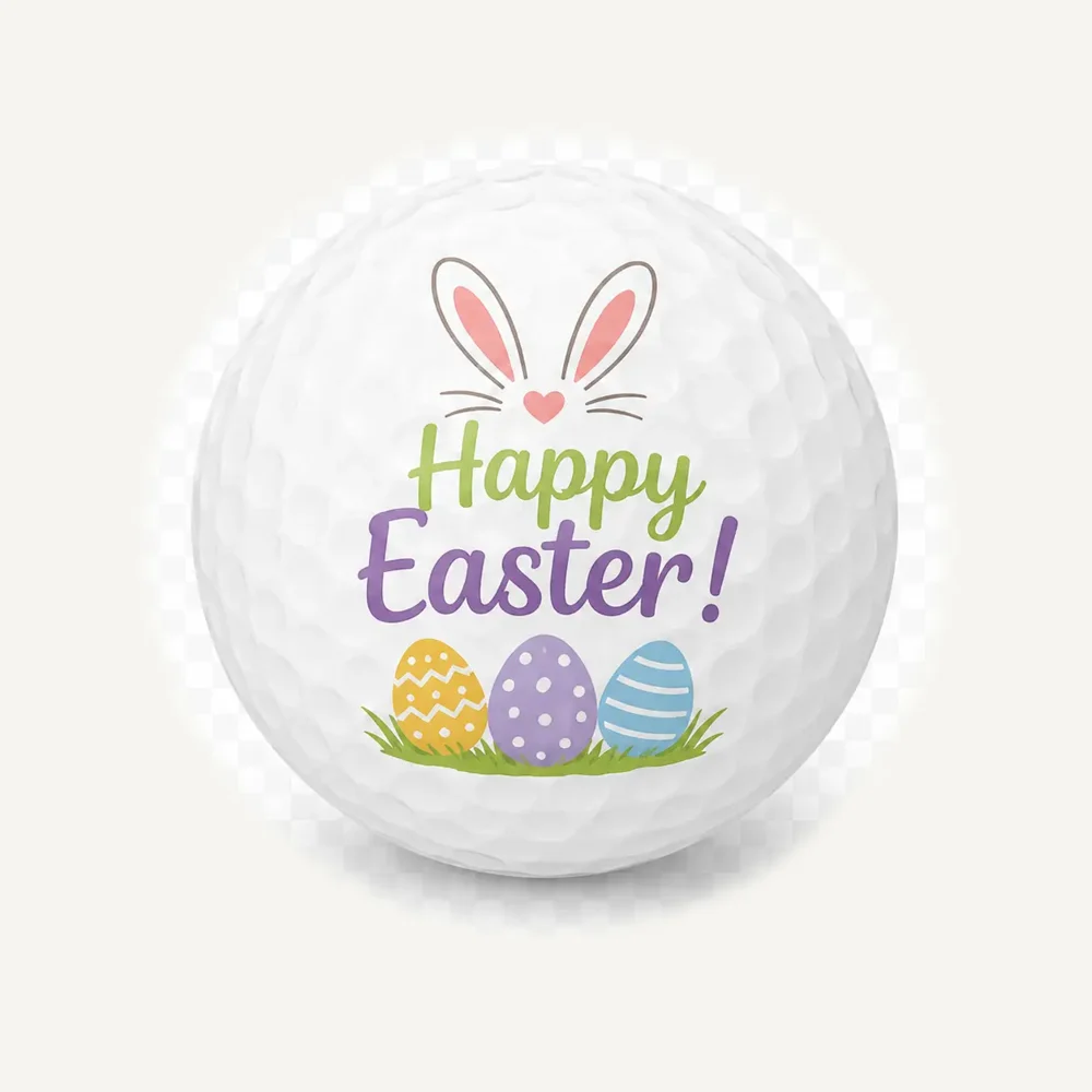 Golfbal met pasen-design